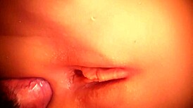 Her Ass Makes Me Happy, Watch This Cute Shaved Doll Get Handjob On Big Pussy.