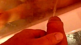 Submissive Slut Drinks Piss in Shower
