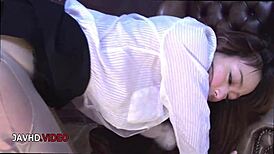 Japanese Milf in Sexy Stockings Ends with a Hardcore Creampie Office Surprise