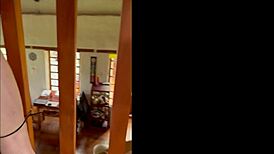 Slut Chained To Banister Fucked!