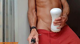 Cum in fleshlight with neighbors watching!