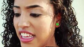 Curly Latina College Girl SUCKING Black Dick in Public for Fun