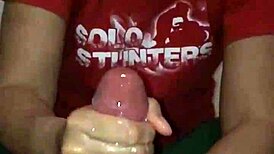 i stroke my big cock to a huge cumshot load