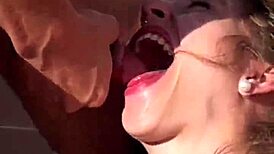 Tattooed Girl Assists Gymbro Outdoors