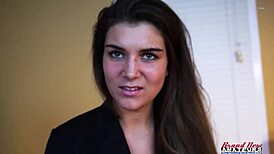 does brunette hottie vicky masturbate while blowing and getting banged?