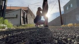 public pussy eating and car sex with monster cock