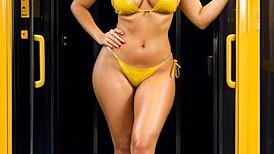 Riding in leather and latex outdoors, doggystyle fun 😈