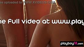 Ukrainian Lesbian Teens Caress Naked Bodies!
