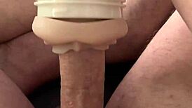 play with my new fleshlight while caught watching porn