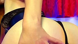 Pretty teen shows nipples in leather harness, do you want more love? 😘