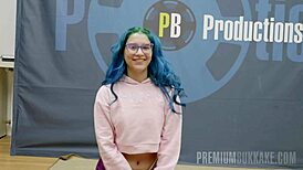 premium bukkake with galilea. blowjobs, cumshots, swallows, and facials 😋