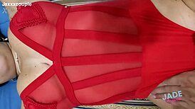 I couldn't resist fucking sister-in-law in red lingerie with big tits