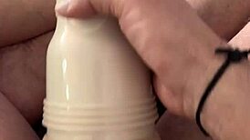 play with my new fleshlight while caught watching porn