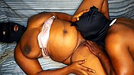 Raw pussy licking and tit job with big natural tits and chubby body