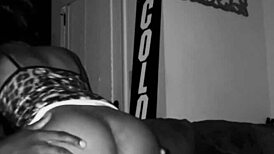 Amateur couple riding with big black cock for creamy cream pie