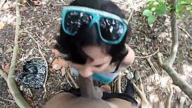 monster booty puerto rican bitch sucking black dick outside, wanna see?