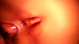 Her Ass Makes Me Happy, Watch This Cute Shaved Doll Get Handjob On Big Pussy.