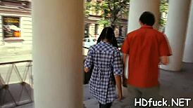 Hot Russian teen seduces with deep blowjob action