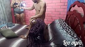 I'm that curious blonde, riding his cock in cowgirl and getting my pussy pounded