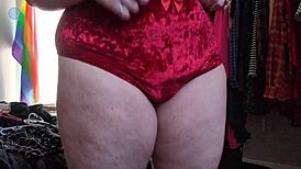 Trying on Random Clothes and Teasing the Camera Both With and Without Wearing My Packer