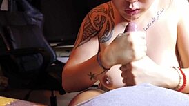 i sucked and fucked bbc late night with creampie