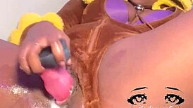 I squirted everywhere in my lopunny cosplay during horny masturbation.