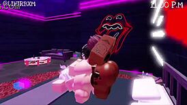 Two futas dominate a female in bed