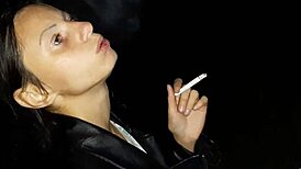 First i treated the stranger girl to a cigarette and then i treated her to my pussy - lesbian illusion girls