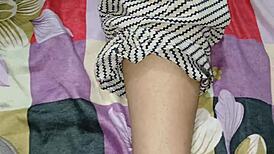 Stepson Drills Stepmother Hard During Massage with Clothes Ripped Off. Cum Explodes in Mouth.