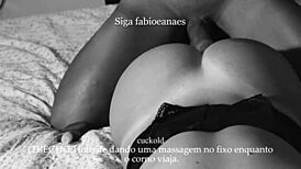 hotwife strokes the handyman's cock while filming for her cuckold husband