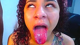 Deepthroat Performance With Big Tits And Facial