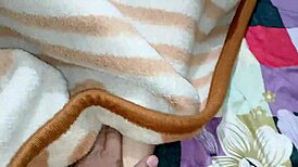 Stepson Drills Stepmother Hard During Massage with Clothes Ripped Off. Cum Explodes in Mouth.