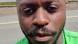 Practicing indoor routine outdoors!