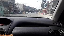 Wife shows pussy to everyone on the street