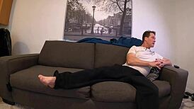 scarlett johnson choking and gagging on cock, needing cum left in her pussy