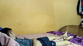 Stepsister Enters Room While Waking To Suck Dick And Cum On Small Tits