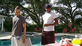 black milf threesome got me goin crazy, anal fingering in bed...