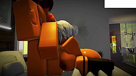 The Roblox Slut Gets Pumped Full in a Hardcore Bareback Session