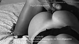 hotwife strokes the handyman's cock while filming for her cuckold husband