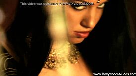 indian goddess revealing body in a sensual striptease