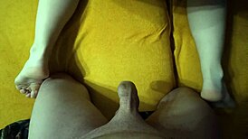 This guy is masturbating while staring at a beautiful ass nearby.