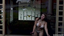 sneaking into mei cornejos pool for live stream ass worship