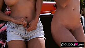 wanna see asian milf viviane leigh posing naked with her teen gf on the hood?