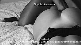 hotwife strokes the handyman's cock while filming for her cuckold husband