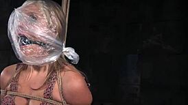 Tied-Up BDSM Submissive C Rides Dildo Under Maledom