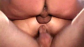 Mandy bright threesome with blowjob and facial.