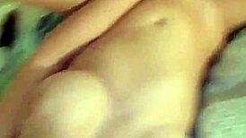 Look at this tinder slut masturbating her big tits!