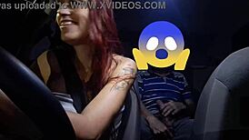 Married Driver Gives Handjob And Gets Cum On Tits In Car!