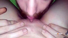 Young couple having very intimate pov sex
