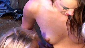 Rough Lesbian Gangbang Orgy Rips Clothes Wet Pussy Muff Diving